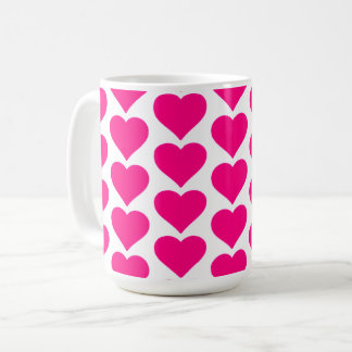 Happy Valentine's Day - pink heart accent Coffee Mug