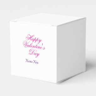 Happy Valentine's day pink purple xoxo love name c Favour Box