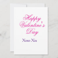 Happy Valentine's day pink purple xoxo love name c