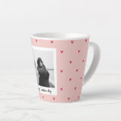 Happy Valentine's Day | Pink & Red Heart | Gift Latte Mug (Right Angle)