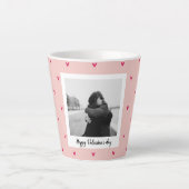 Happy Valentine's Day | Pink & Red Heart | Gift Latte Mug (Front)