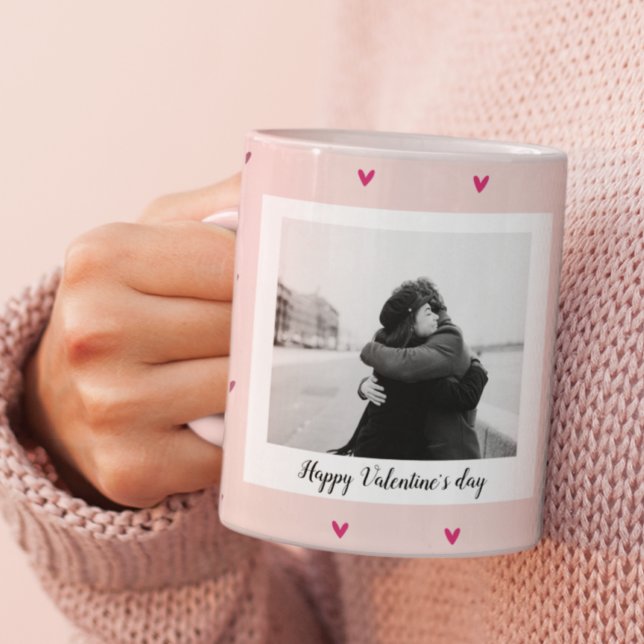 Happy Valentine's Day | Pink & Red Heart | Gift Mug (Creator Uploaded)