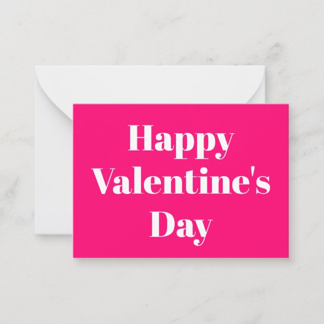 Happy Valentine's Day, pink white Valentine's day Card (Front)