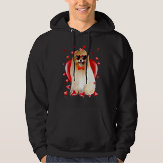Happy Valentines Day Pomeranian   Dog  V Day Hoodie