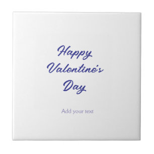 Happy Valentine's day purple name add message text Tile