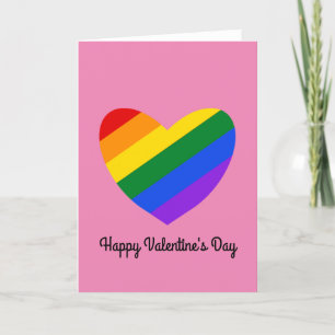 Happy Valentine's Day Rainbow Heart #1 Card