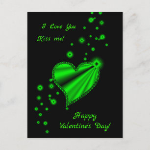 Happy Valentine's Day - Rainbow Heart with Stars H Holiday Postcard