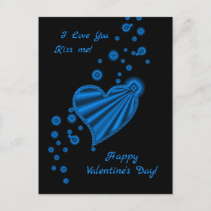 Happy Valentine's Day - Rainbow Heart with Stars Holiday Postcard