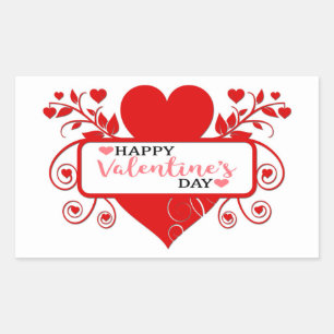 Happy Valentine's Day Rectangular Sticker