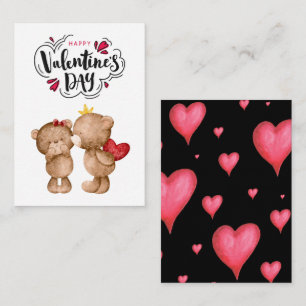 Happy Valentine's Day Red Bear Classroom Valentine Card