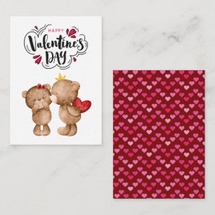 Happy Valentine's Day Red Bear Classroom Valentine Card