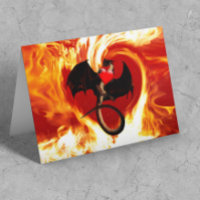 Happy Valentine's day Red Dragon Fire Heart