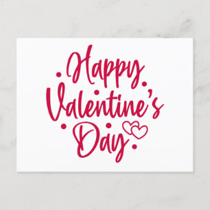 Happy Valentine's Day Red Heart Postcard