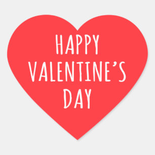 Happy Valentine's day red heart Sticker