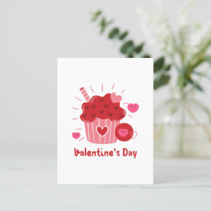 Happy Valentine's Day -Red Hearts Cute Images      Holiday Postcard