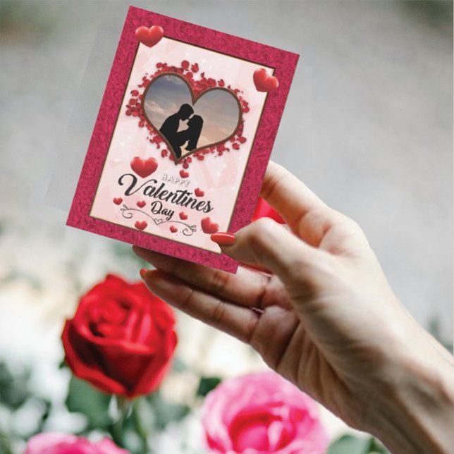 Happy Valentine's Day Red Hearts Holiday Card (Creator Uploaded)