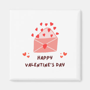 Happy Valentine's Day -Red Hearts Love Images    Magnet