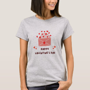 Happy Valentine's Day -Red Hearts Love Images T-Shirt