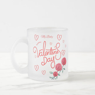 Happy Valentines Day Red Rose Mug