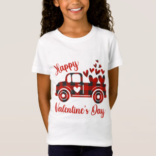 Happy Valentine's Day Red Truck Heart Love Hearts T-Shirt