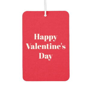 Happy Valentine's Day, Red white Valentine's day Car Air Freshener
