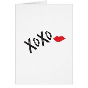 Happy Valentine's Day Red XOXO Love Kiss