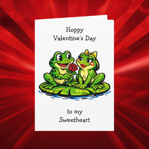 Happy Valentine's Day   Retro Frogs Card