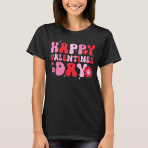 Happy Valentines Day Retro Groovy Hearts Love T-Shirt