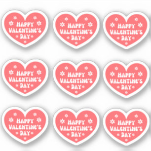 happy valentines day,retro red white 9 hearts