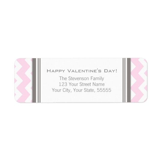 Happy Valentine's Day Return Address Labels Pink