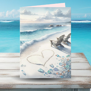 Happy Valentine's Day Romantic Coastal Card