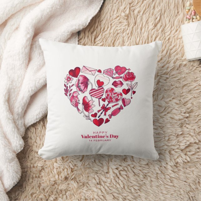 "Happy Valentine's Day - Romantic love" Cushion (Blanket)
