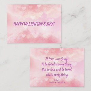 Happy Valentine's Day Romantic Pink Hearts Card