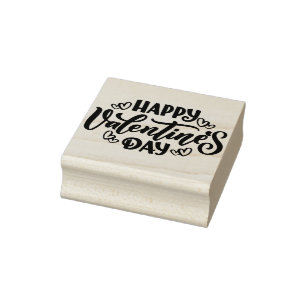 Happy Valentines Day Rubber Stamp
