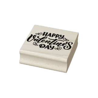 Happy Valentines Day Rubber Stamp