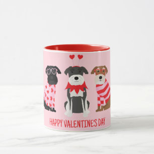 Happy Valentines Day Schnauzer Dogs Mug