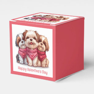 Happy Valentines Day Shih Tzu Dogs Favour Box