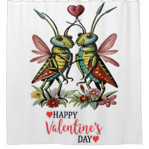 Happy valentine's day  shower curtain