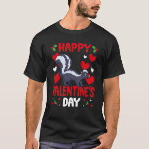 Happy Valentines Day Skunk Heart Love Animal T-Shirt