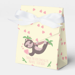 Happy Valentine's Day Sloth Hearts Birthday  Favour Box