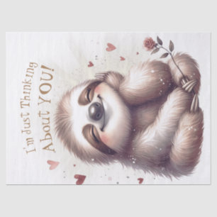 Happy Valentine's Day Sloth Tissue Paper