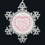 Happy Valentine's Day / Snowflake Ornament<br><div class="desc">Happy Valentine’s Day Products made just in time for the Romantic Season! Inspired by hearts, it is a great way of expressing how you feel towards a special loved one or friend! Since you can customize the inside, you can also use this card for any other occasion like weddings, proposals,...</div>