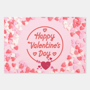 Happy Valentine's Day So Many Hearts   Wrapping Paper Sheet