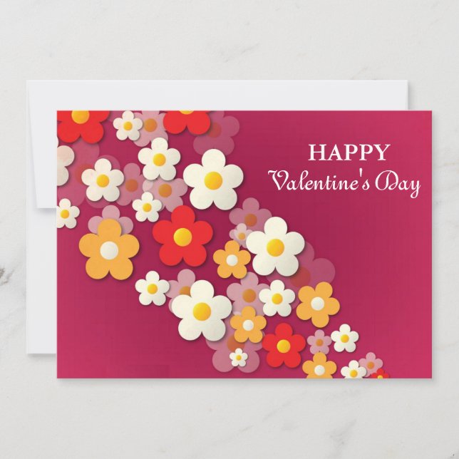 Happy Valentine's Day | Spring Floral Valentine Holiday Card (Front)