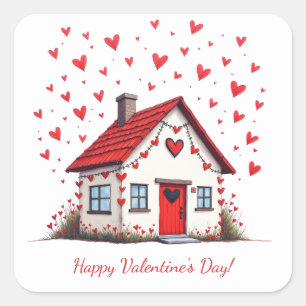 Happy Valentine's Day! Square Sticker