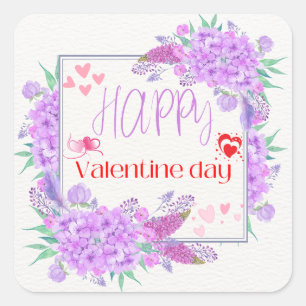 Happy Valentine's day Square Sticker