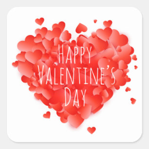 Happy Valentine's Day Square Sticker