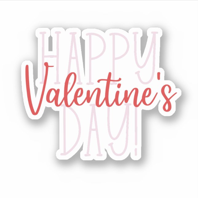 Happy Valentine's Day Sticker (Front)