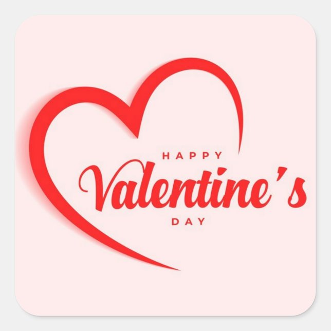Happy Valentines Day Sticker (Front)