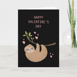 HAPPY VALENTINE'S DAY   Sweet Heart Sloth Holiday Card